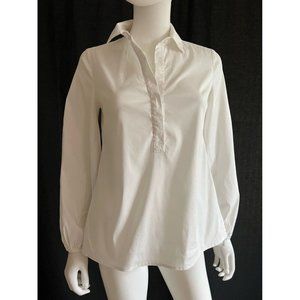 White Black House Market  Women's Poplin Shirt White Long Sleeve  Size 0